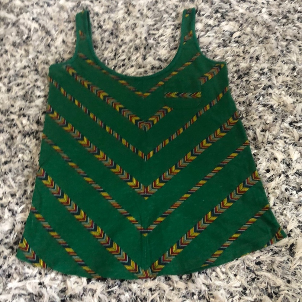 NWOT green tribal print tank